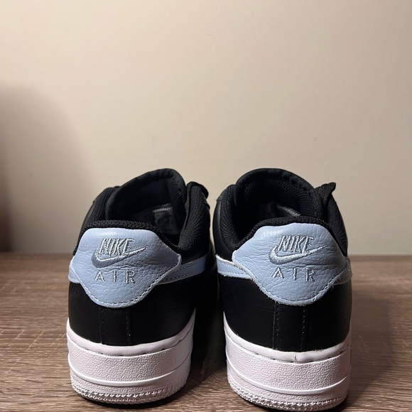 Nike Air Force 1 FM Customized Black Light Blue and White Sneakers Very Clean - Picture 5 of 15